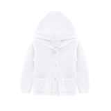 Baby Boy Hooded Button Down Knit Cardigan Sweater