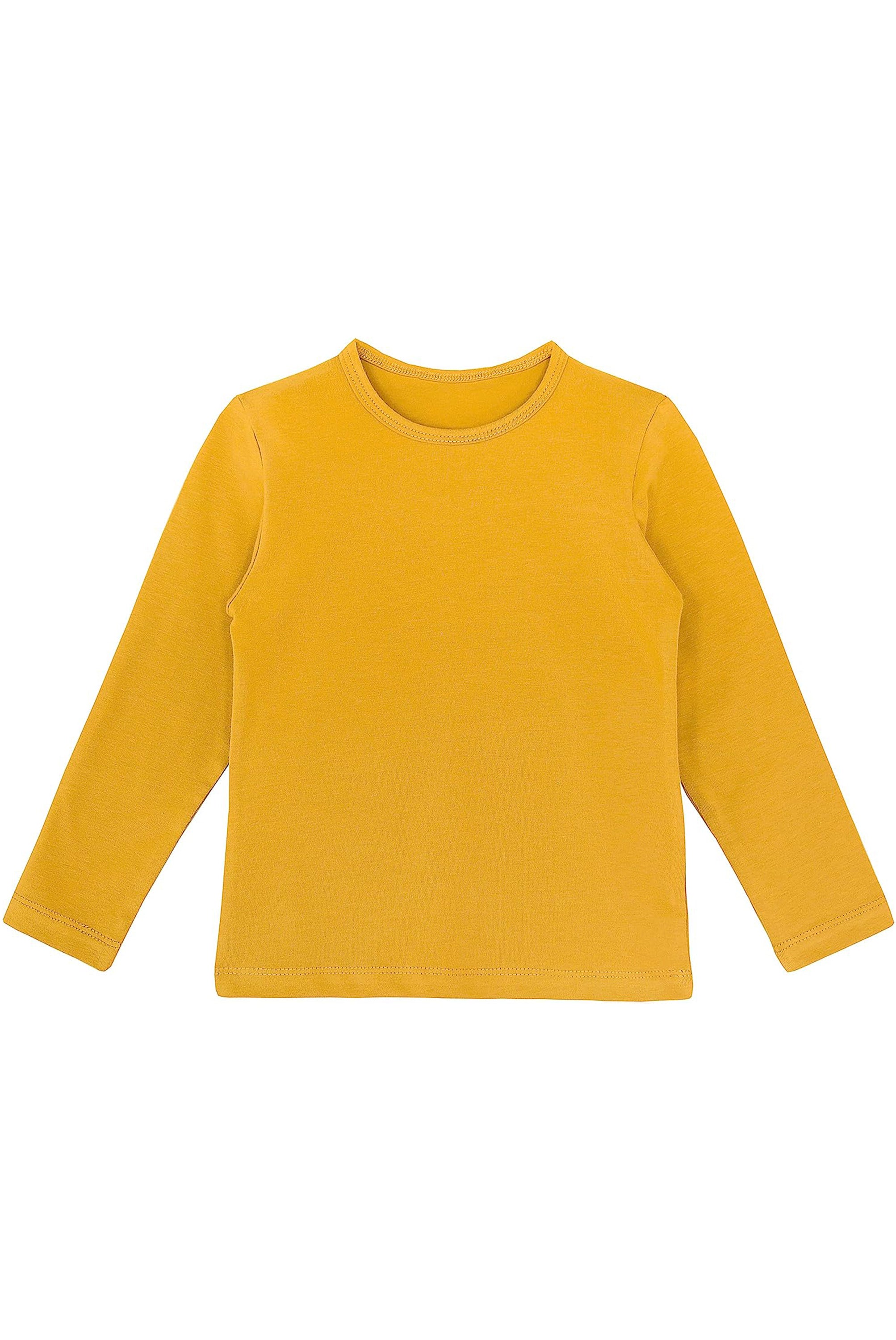 Girls' Basic Crewneck Long Sleeve Cotton T-Shirt / 11-12 Years LILAX