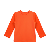 Little Girls Cotton Long Sleeve Basic Crewneck T-Shirt