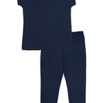 Basic Short Puff Sleeve Cotton T-Shirt and Leggings Set 10-12 Years lilax