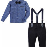 Boy Gentleman Tuxedo Dress Shirt Outfit Pant Set LILAX