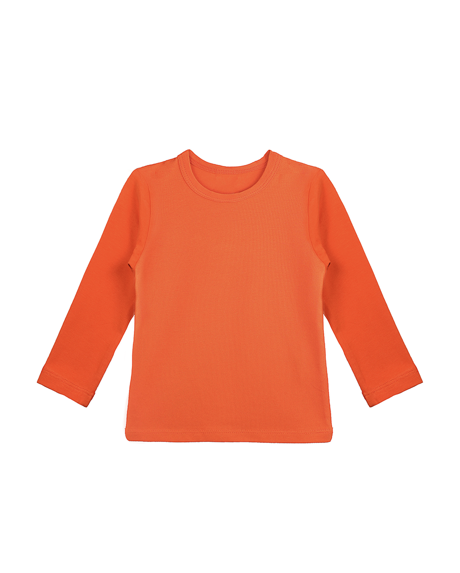 Little Girls Cotton Long Sleeve Basic Crewneck T-Shirt