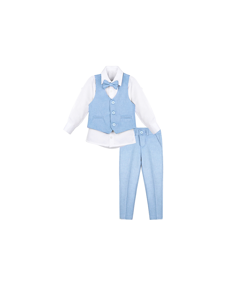 Toddler 4-Piece Textured Formal Suit Set