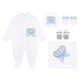 Baby Boy Newborn Crown Jewels Layette 5 Piece Gift Set