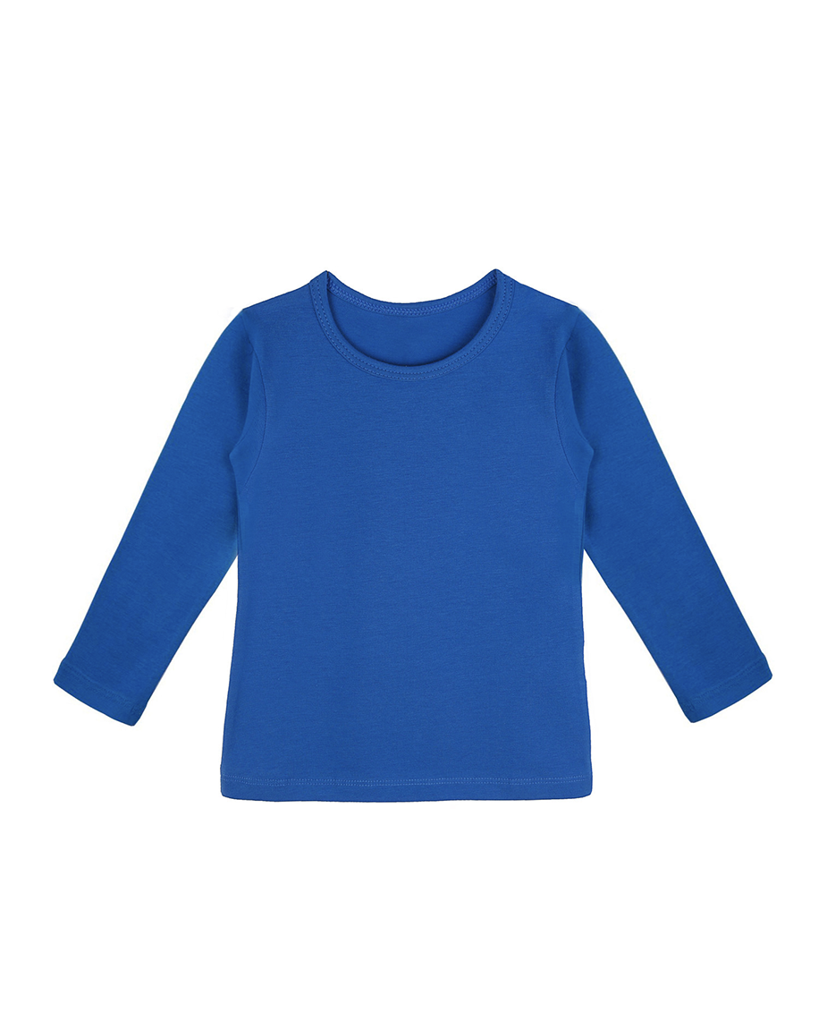 Little Girls Cotton Long Sleeve Basic Crewneck T-Shirt