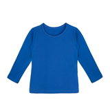 Little Girls Cotton Long Sleeve Basic Crewneck T-Shirt