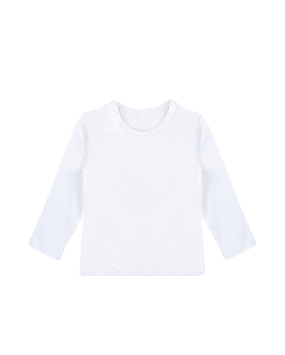 Little Girls Cotton Long Sleeve Basic Crewneck T-Shirt