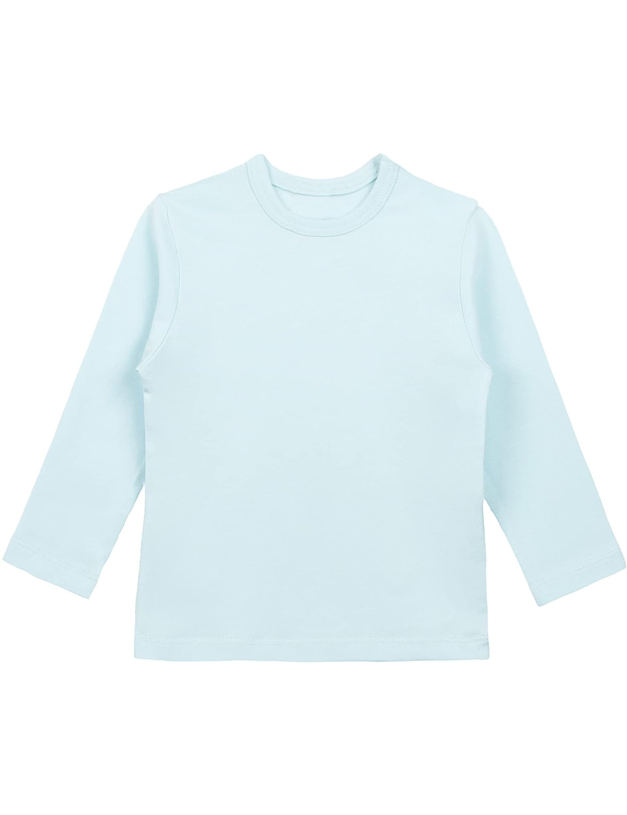 Girls cotton basic solid crewneck t-shirt; best for baby girl clothes & christmas gift ideas