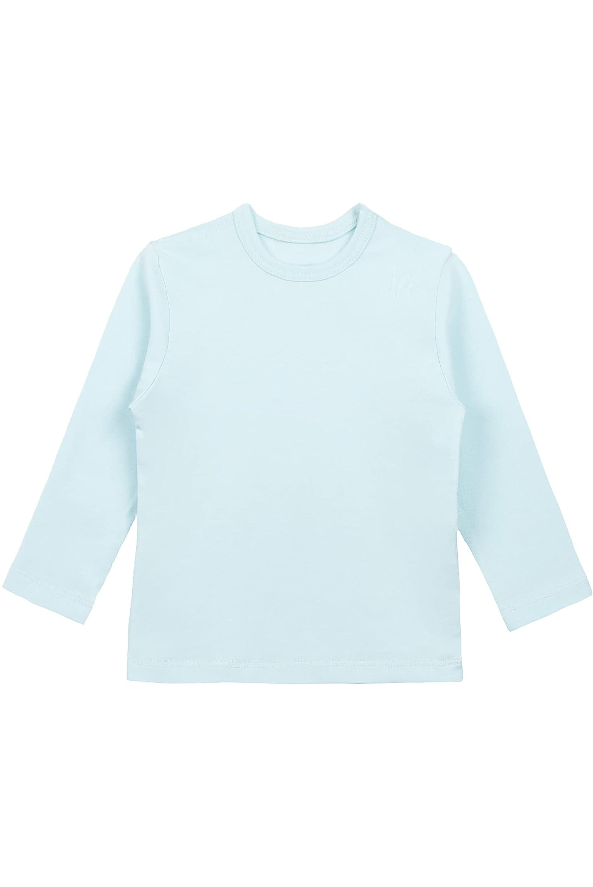 Girls' Basic Crewneck Long Sleeve Cotton T-Shirt / 11-12 Years LILAX