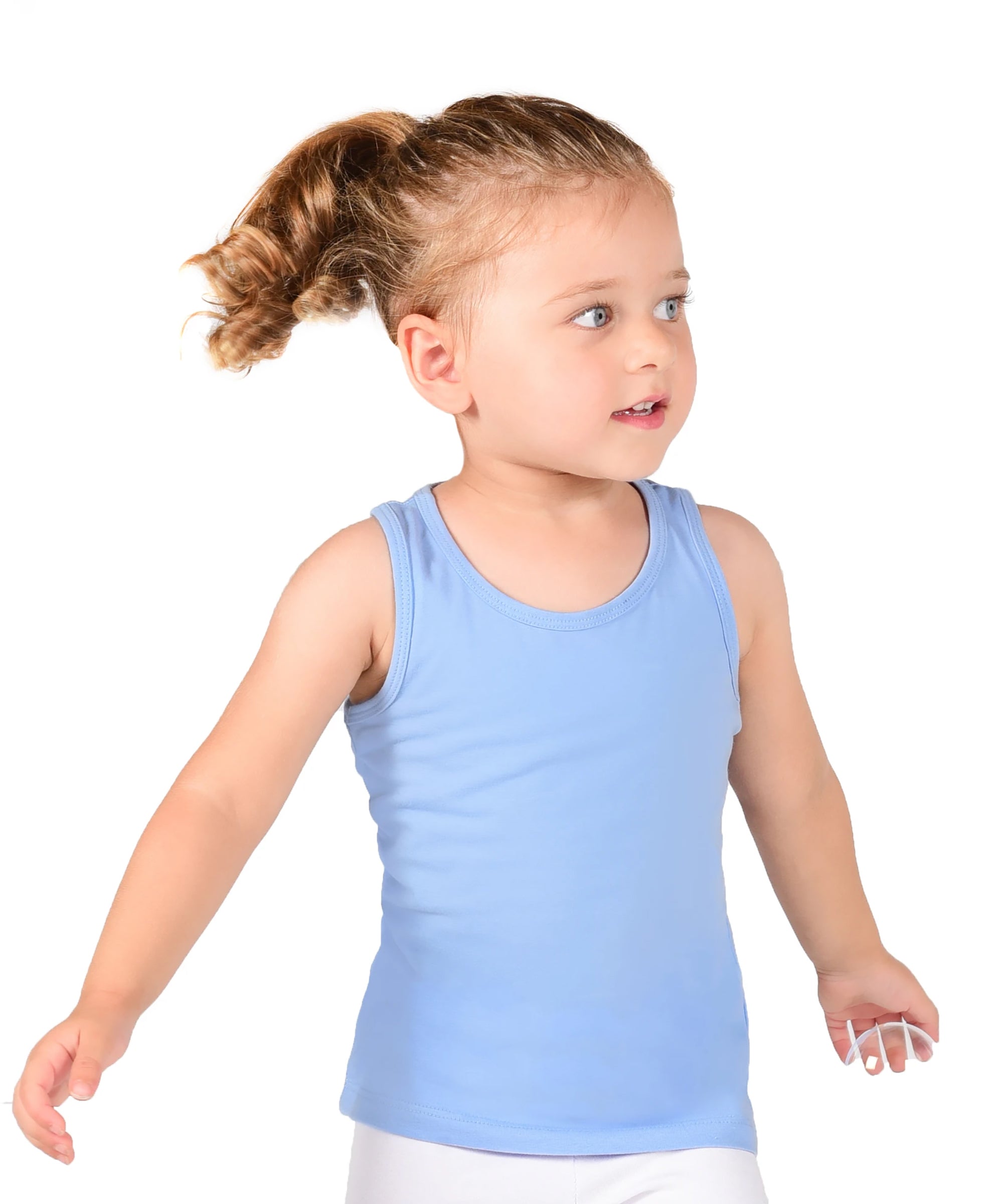 Girls cotton basic solid racerbank tanktop; best for baby girl clothes & christmas gift ideas