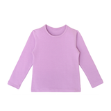 Little Girls Cotton Long Sleeve Basic Crewneck T-Shirt