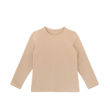 Little Girls Cotton Long Sleeve Basic Crewneck T-Shirt