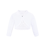 Girls Knit Lace Detailed Buttoned Bolero Cardigan