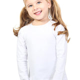 Girls' Basic Crewneck Long Sleeve Cotton T-Shirt / 11-12 Years LILAX