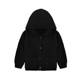 Baby Boy Hooded Button Down Knit Cardigan Sweater