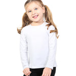 Girls' Basic Crewneck Long Sleeve Cotton T-Shirt  / 5 to 7 Years lilax