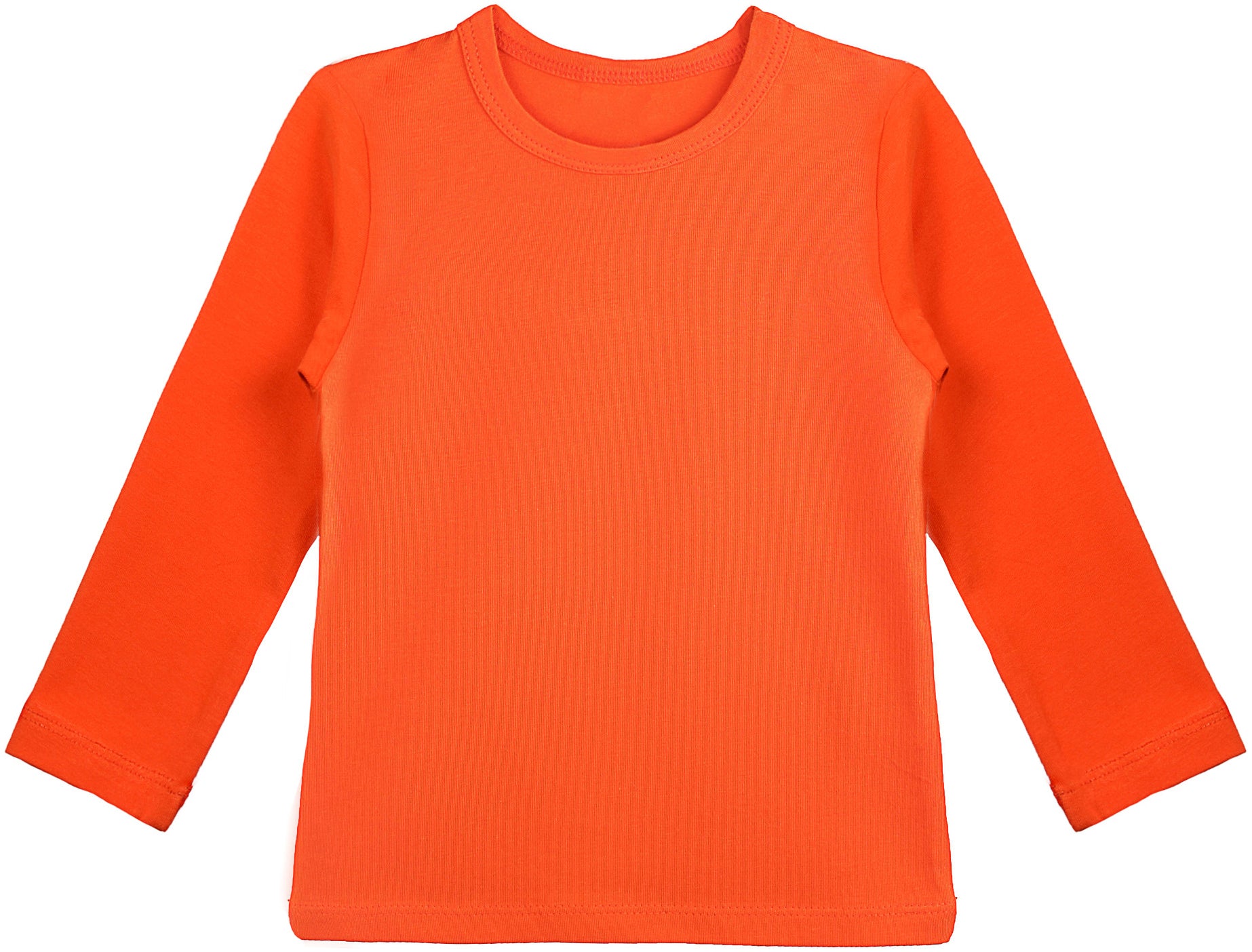 Girls' Basic Crewneck Long Sleeve Cotton T-Shirt  / 5 to 7 Years lilax