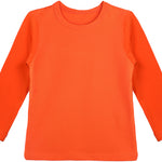 Girls' Basic Crewneck Long Sleeve Cotton T-Shirt  / 5 to 7 Years lilax