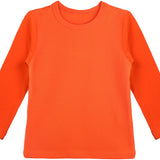 Girls' Basic Crewneck Long Sleeve Cotton T-Shirt  / 5 to 7 Years lilax