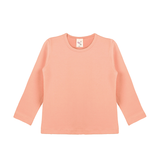 Toddler Cotton Long Sleeve Basic Crewneck T-Shirt