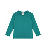 Little Girls Cotton Long Sleeve Basic Crewneck T-Shirt