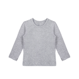 Little Girls Cotton Long Sleeve Basic Crewneck T-Shirt