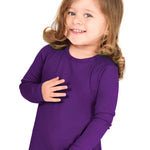 Girls' Basic Crewneck Long Sleeve Cotton T-Shirt / 11-12 Years LILAX