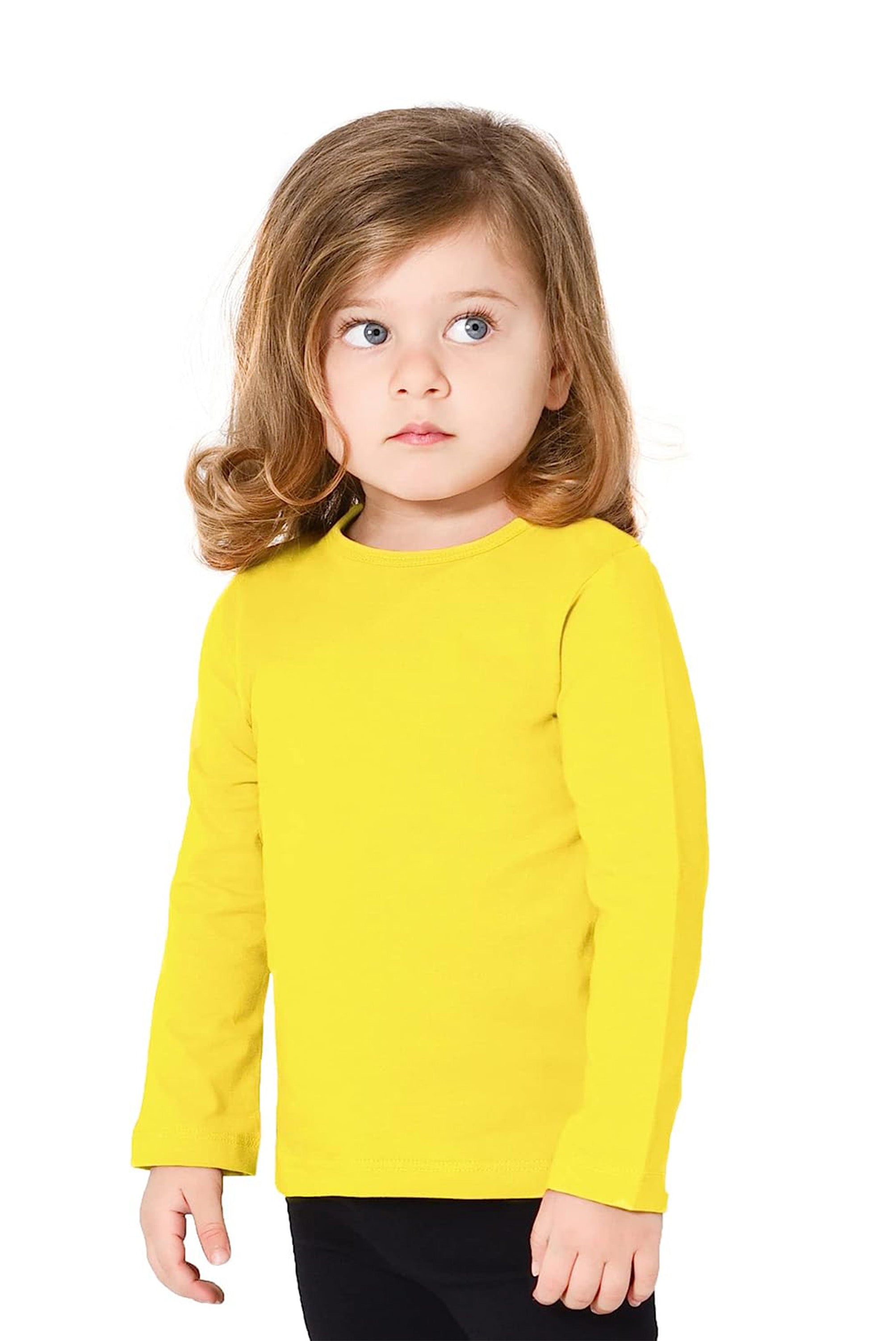 Girls' Basic Crewneck Long Sleeve Cotton T-Shirt / 11-12 Years LILAX