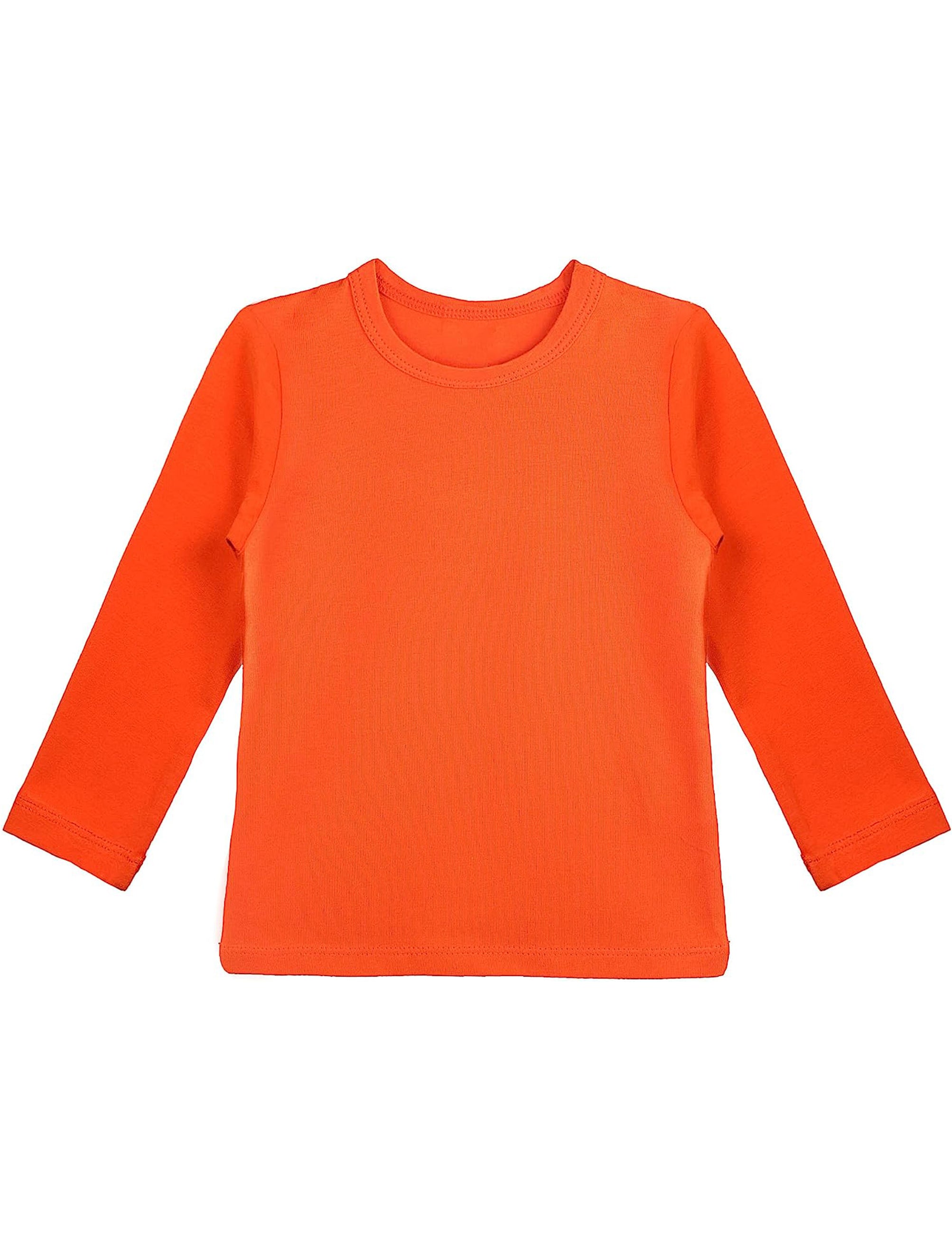 Girls cotton basic solid crewneck t-shirt; best for baby girl clothes & christmas gift ideas