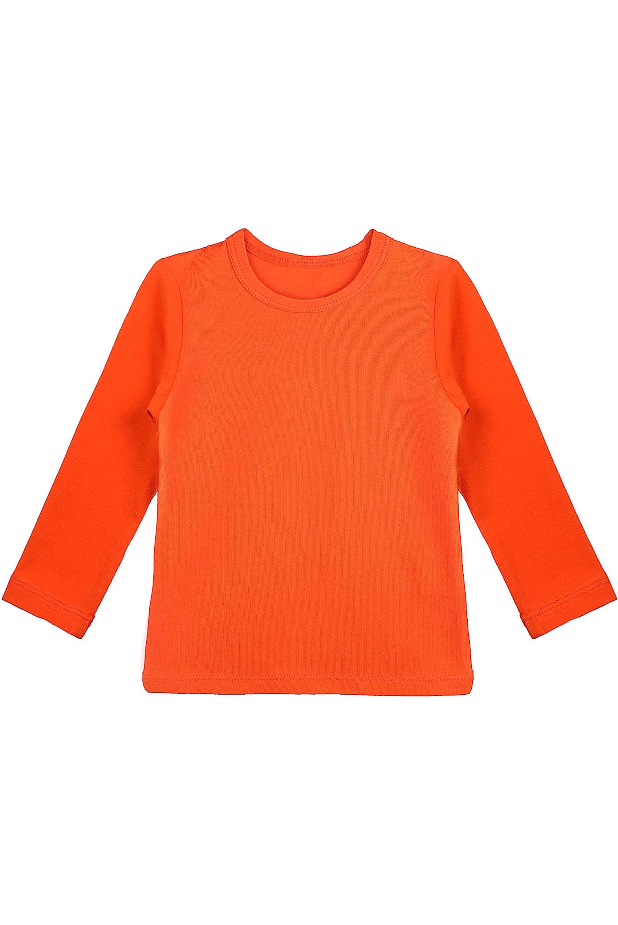 Girls' Basic Crewneck Long Sleeve Cotton T-Shirt / 11-12 Years LILAX