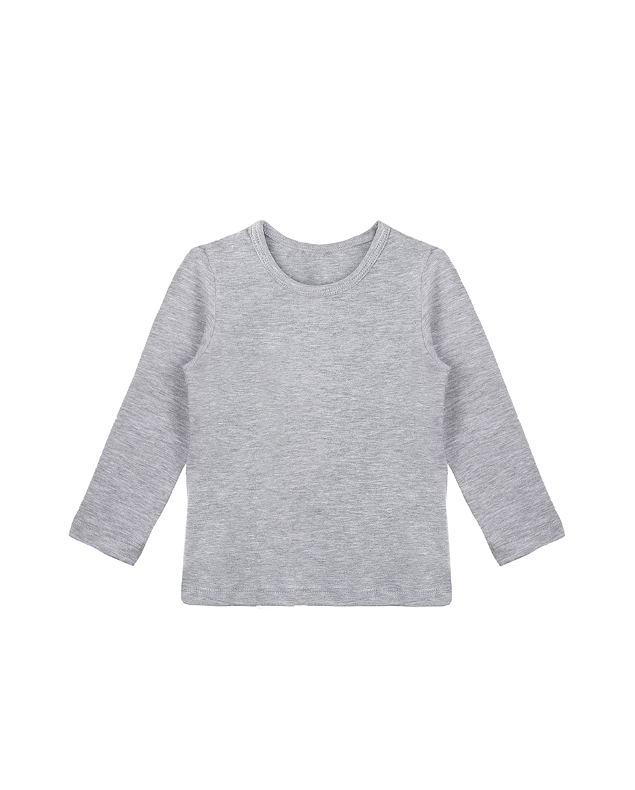 Little Girls Cotton Long Sleeve Basic Crewneck T-Shirt