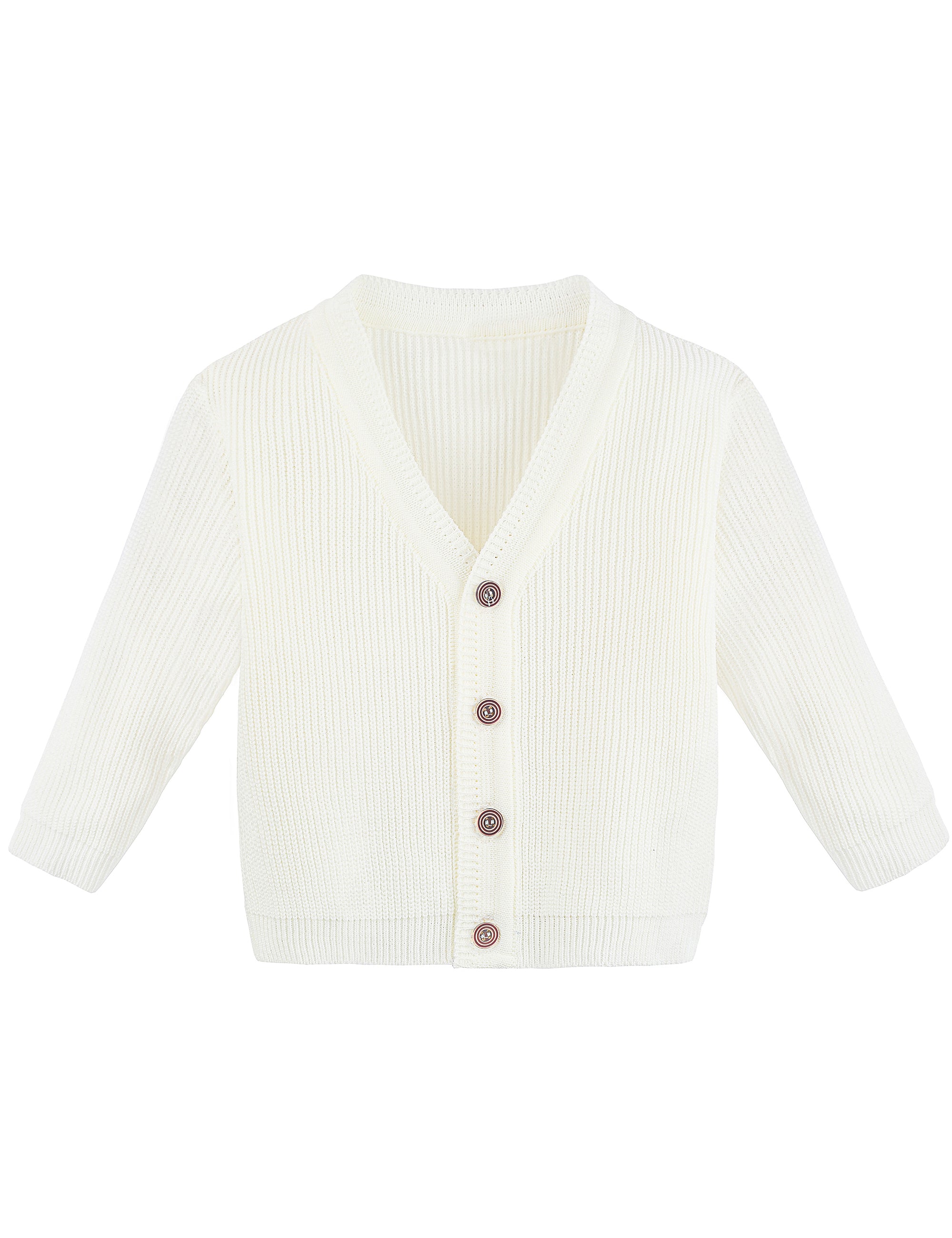 Baby boy ribbed knit v-neck cardigan with four buttons; perfect for baby boy clothes & christmas gift ideas  