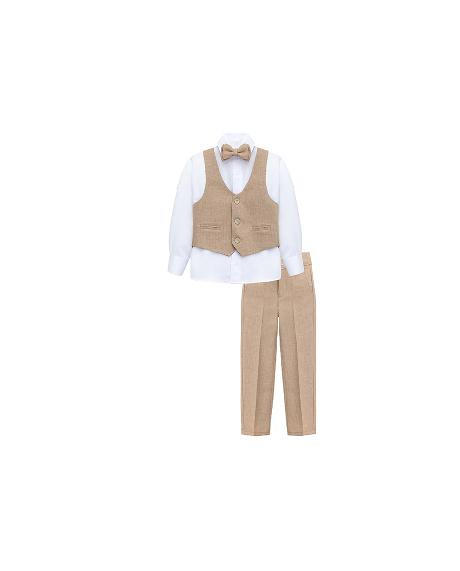 Boys 4-Piece Slim Fit Suit Set