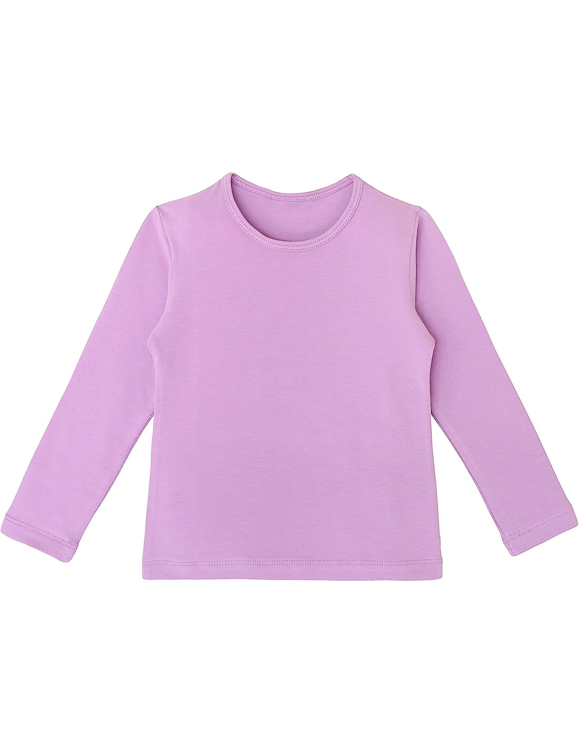 Girls cotton basic solid crewneck t-shirt; best for baby girl clothes & christmas gift ideas