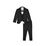 Boys 5-Piece Slim Fit Textured Formal Suit Set