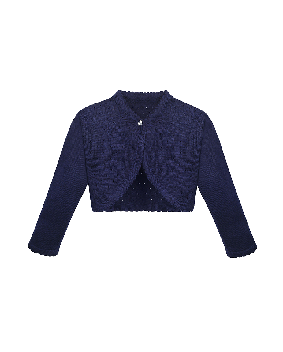 Girls Patterned Knit Bolero Cardigan