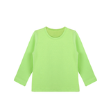 Toddler Cotton Long Sleeve Basic Crewneck T-Shirt