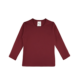 Toddler Cotton Long Sleeve Basic Crewneck T-Shirt