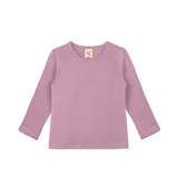 Little Girls Cotton Long Sleeve Basic Crewneck T-Shirt