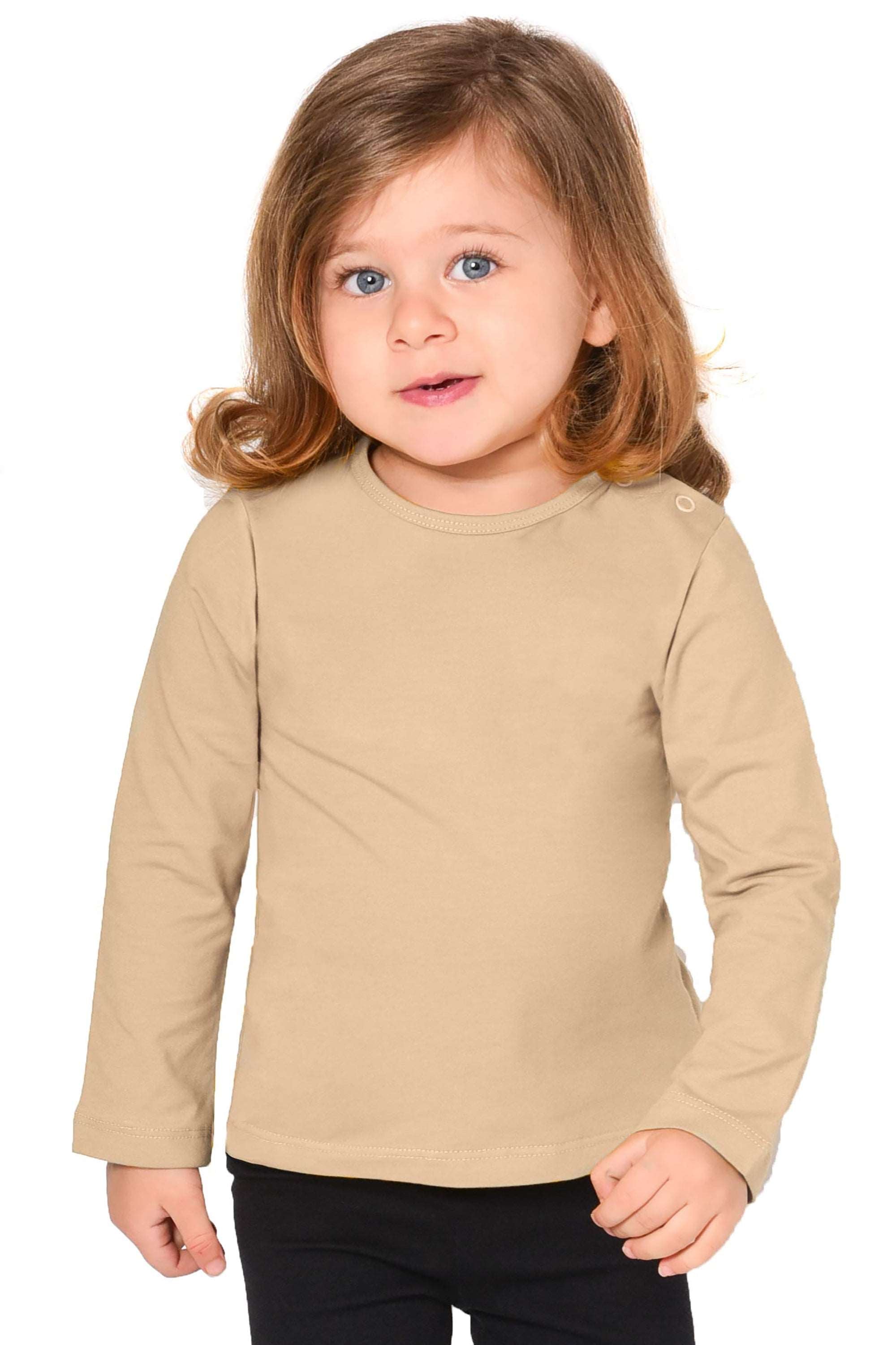 Baby Girls' Basic Long Sleeve Round Neck T-Shirt / 12 to 24 Months