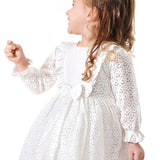 Girls Lacy Party Dress Boho Flower Girl Outfit LILAX