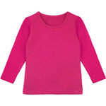 Girls' Basic Crewneck Long Sleeve Cotton T-Shirt / 11-12 Years LILAX