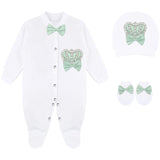 Gift Set for Newborn Baby Girl with Crown Jewels Layette - 3 Piece Ensemble LILAX