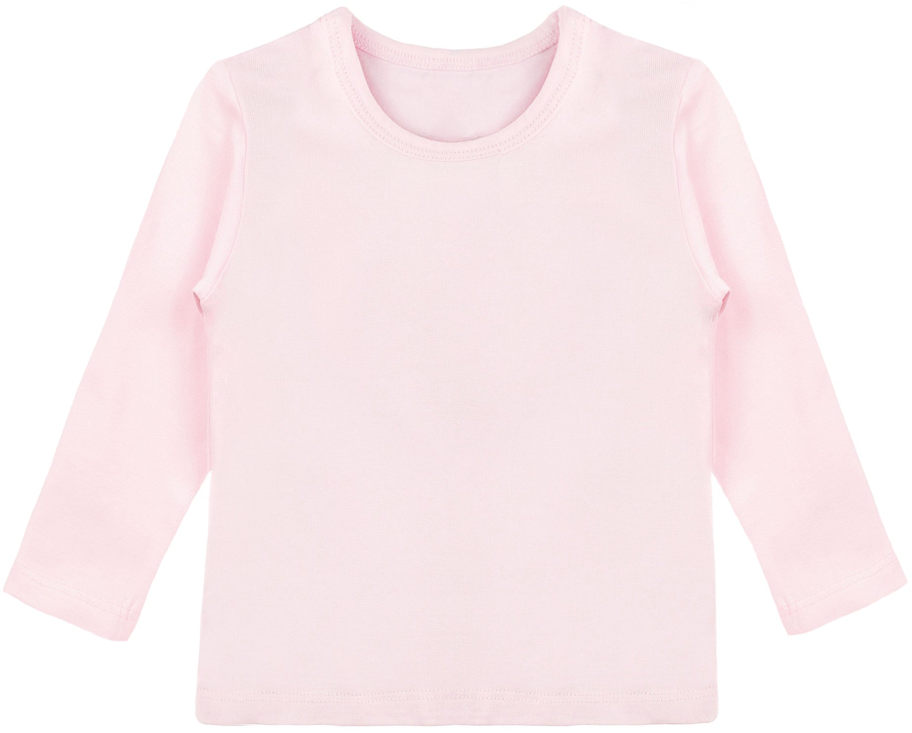 Girls' Basic Crewneck Long Sleeve Cotton T-Shirt  / 5 to 7 Years lilax