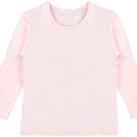 Girls' Basic Crewneck Long Sleeve Cotton T-Shirt  / 5 to 7 Years lilax