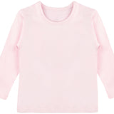 Girls' Basic Crewneck Long Sleeve Cotton T-Shirt  / 5 to 7 Years lilax