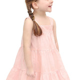 Baby girls layered cotton squareneck dress; perfect for baby girl clothes & christmas gift ideas