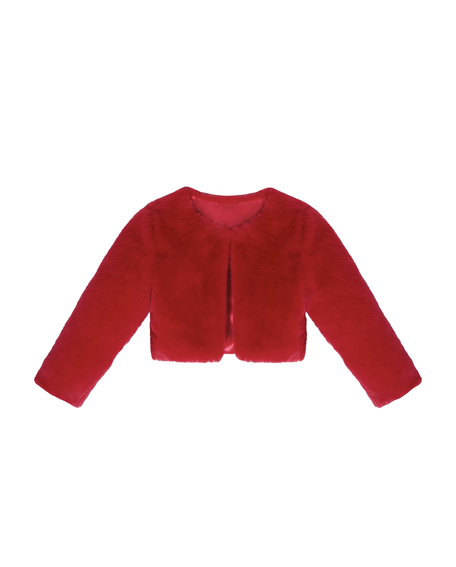 Girls Cozy Crewneck Bolero Cardigan