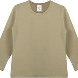 Girls' Basic Crewneck Long Sleeve Cotton T-Shirt  / 5 to 7 Years lilax