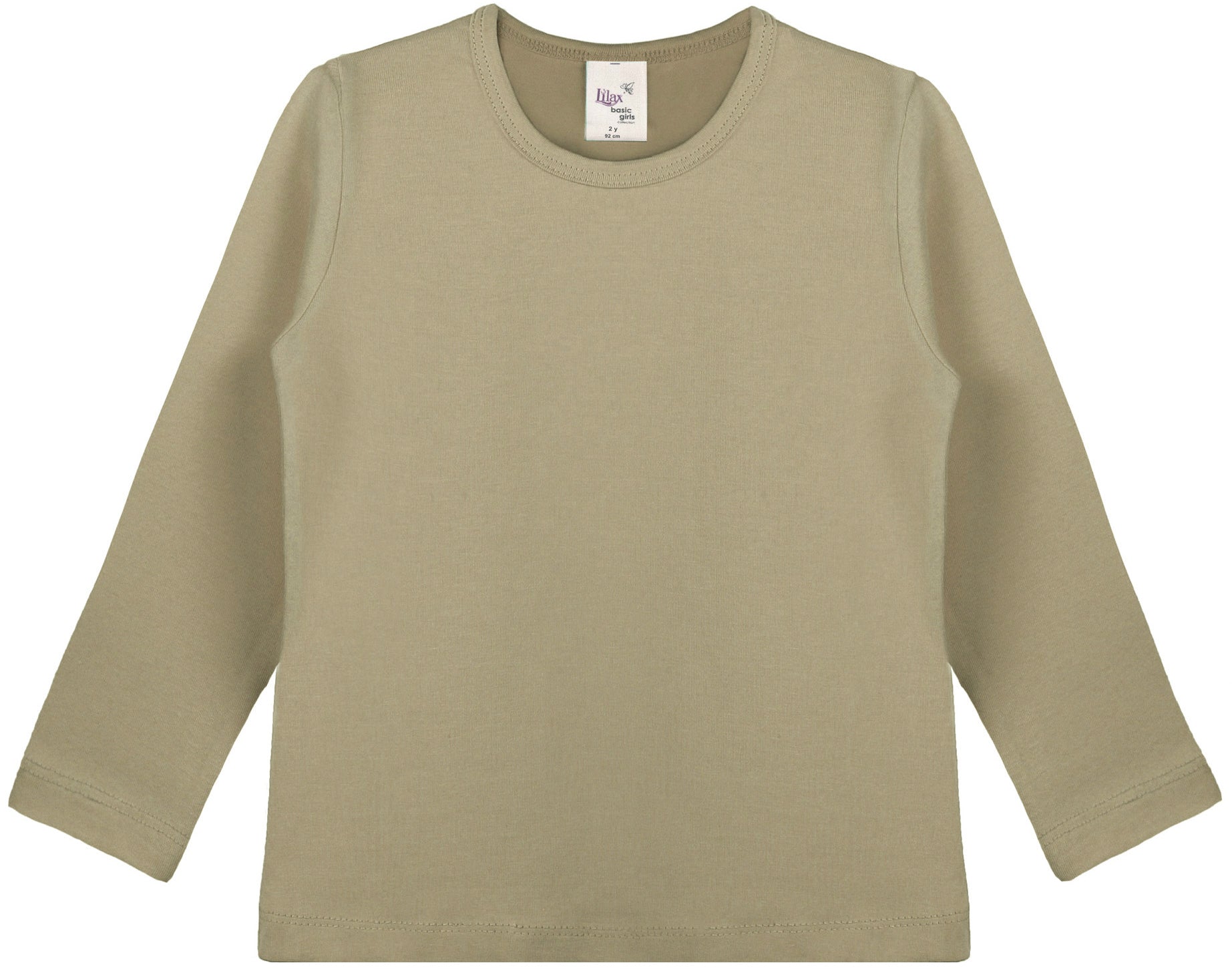 Girls cotton basic solid crewneck t-shirt; best for baby girl clothes & christmas gift ideas